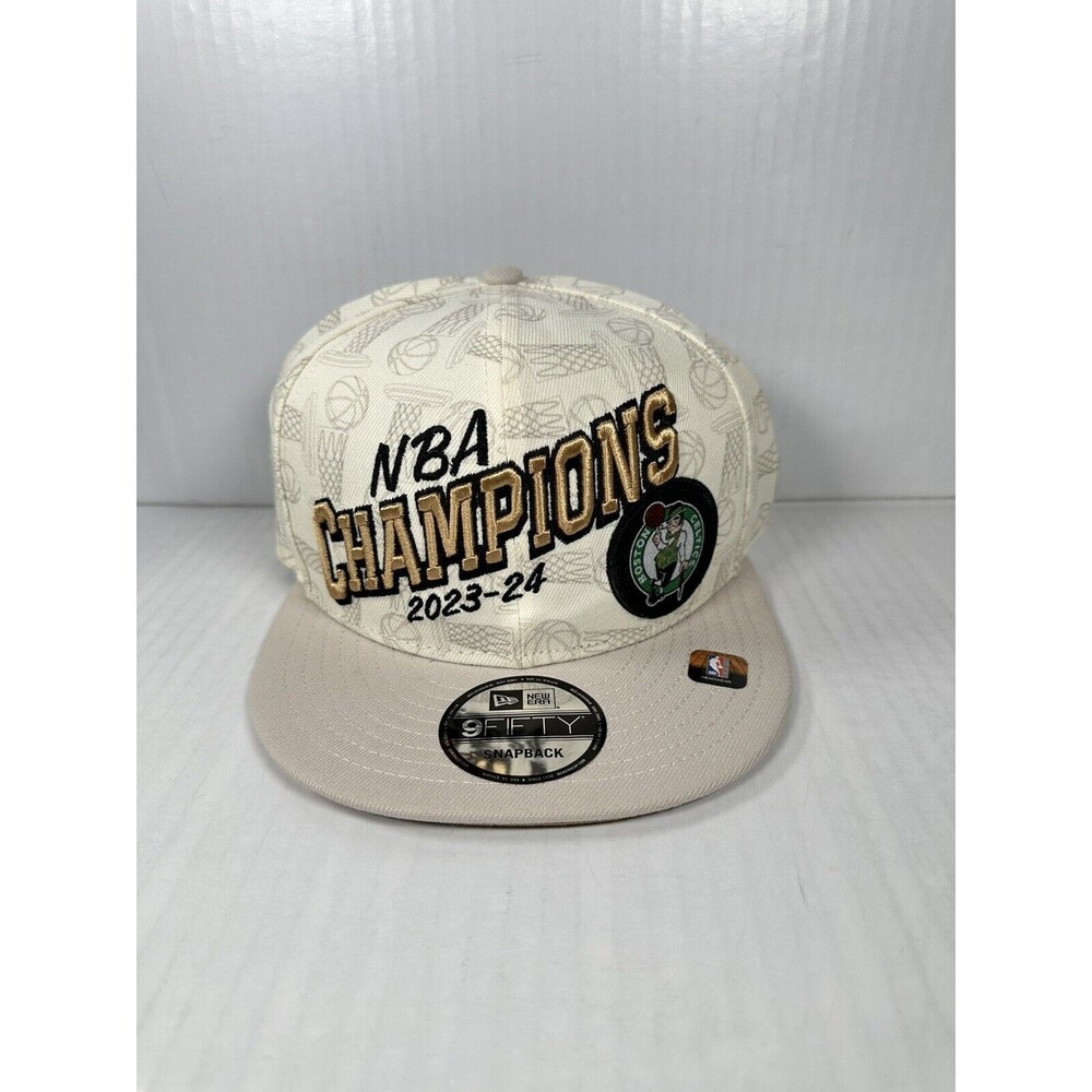 Boston Celtics New Era 2024 NBA Champions 9FIFTY Locker Room Snapback Hat Cap